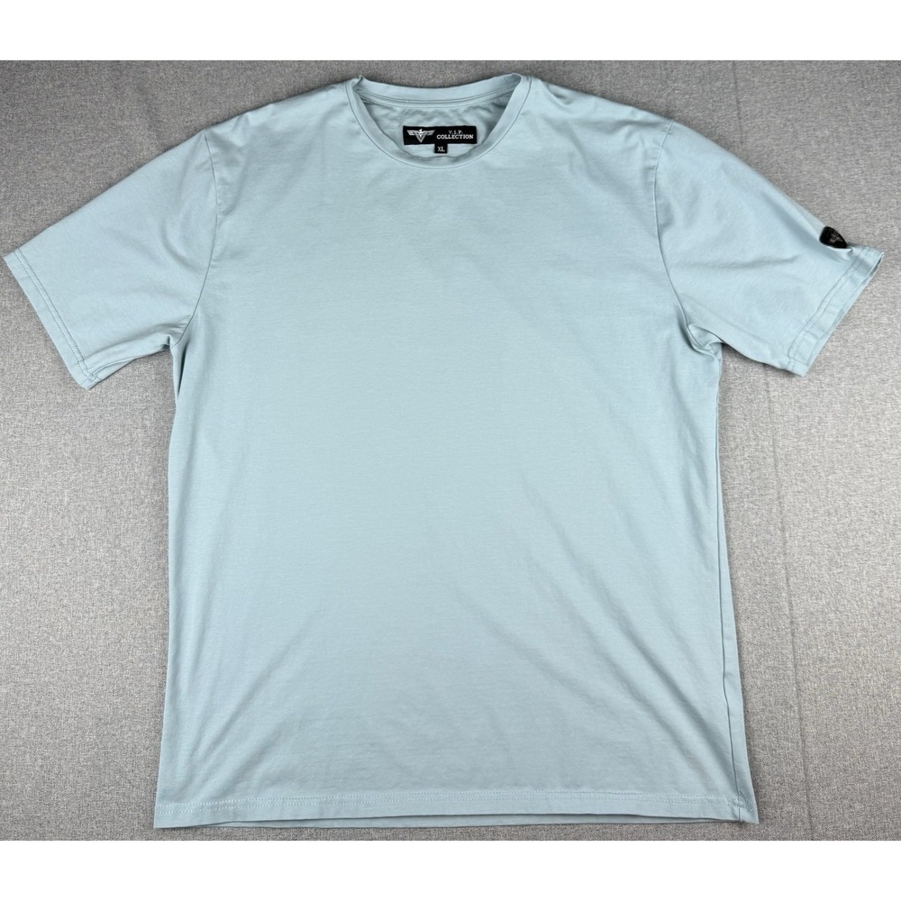 V.I.P. Collection Mens XL Light Blue Crew Neck T Shirt Short Sleeve Premium Tee